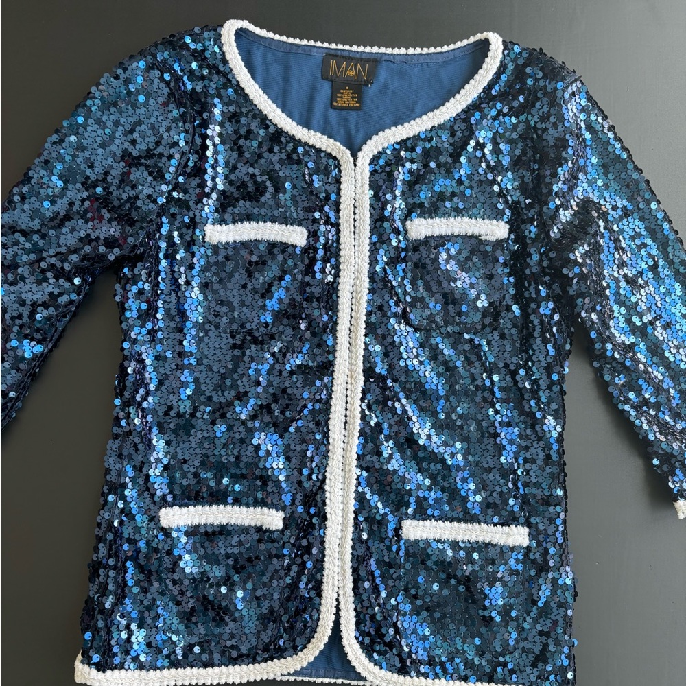 Iman Sequence Blue Jacket. Size S. Lightweight. I… - image 1